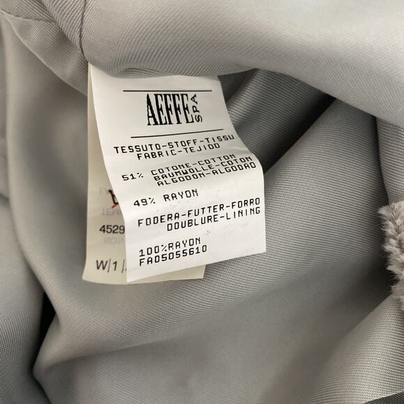 Future Ozbek Jacket Blazer Three button Faux Fur Gray Long Sleeve Notch 14 XL - Picture 10 of 10